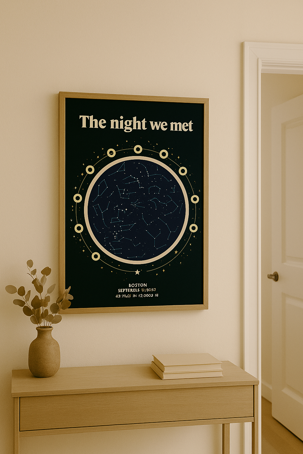 Midnight Sky custom Star map poster