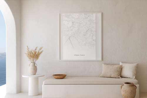 Athens Map Poster