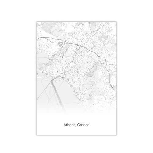 Athens Map Poster