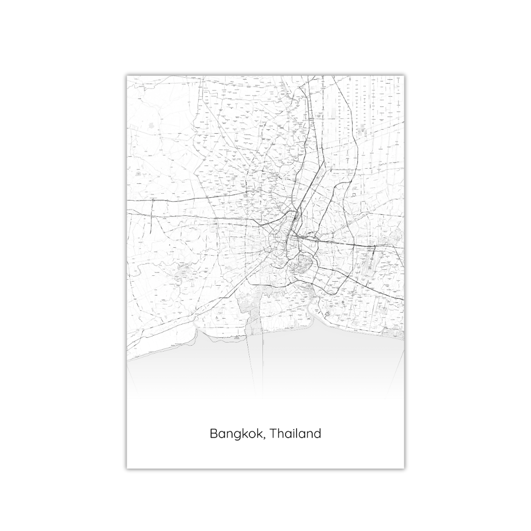 Bangkok Map Poster