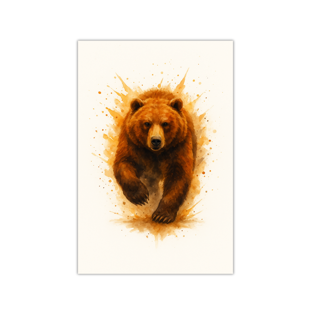 Bear Watercolor Poster