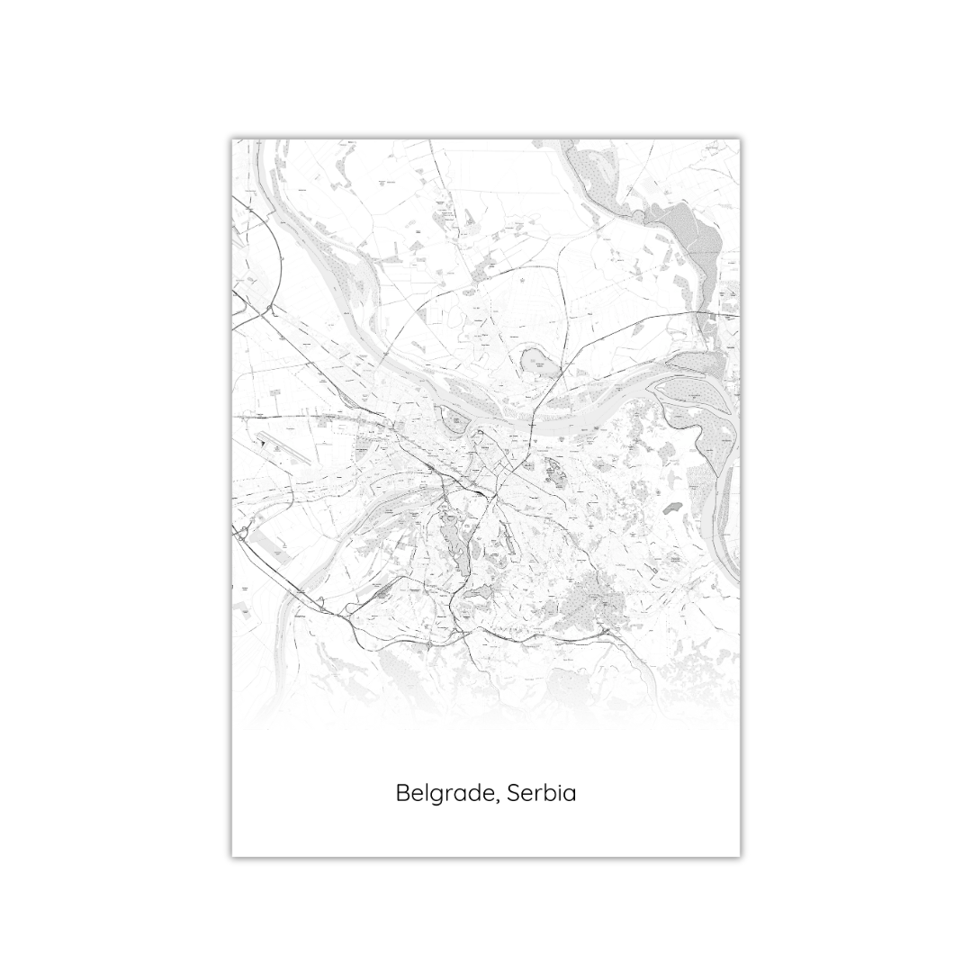 Belgrade Map Poster