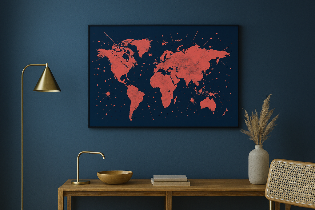 Blush Meridian World map