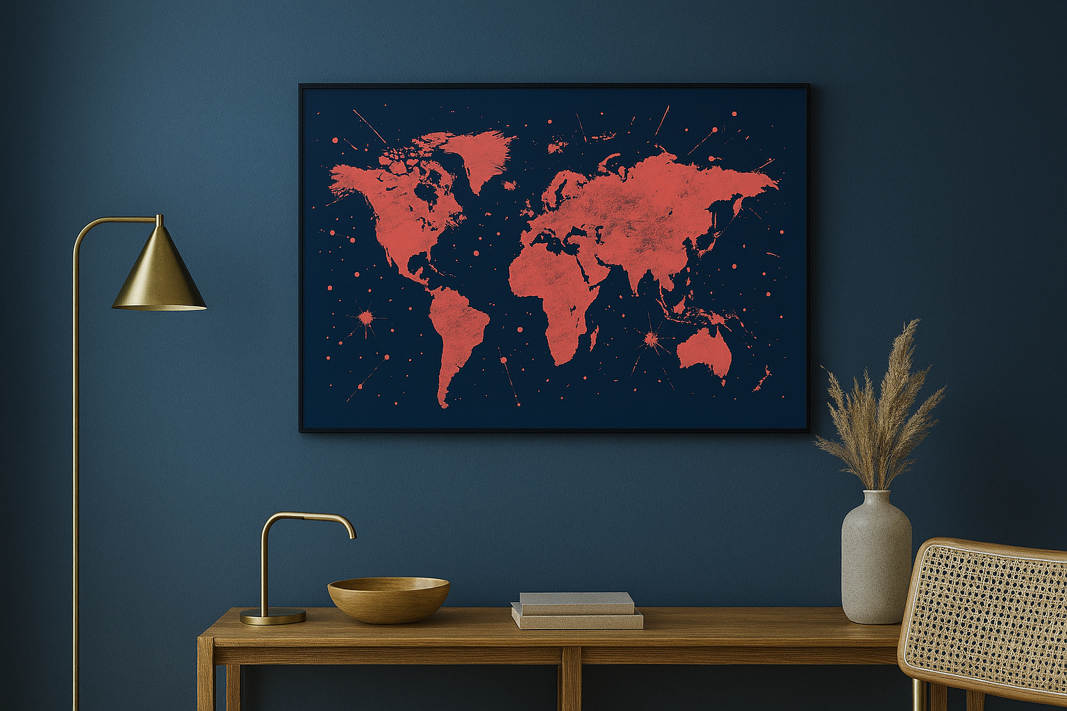 Blush Meridian World map