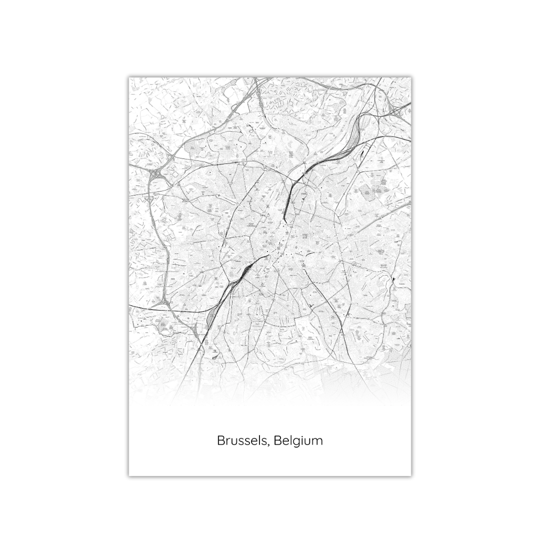 Brussels Map Poster