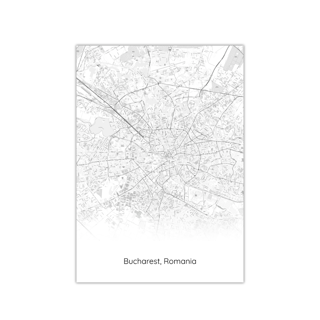 Bucharest Map Poster
