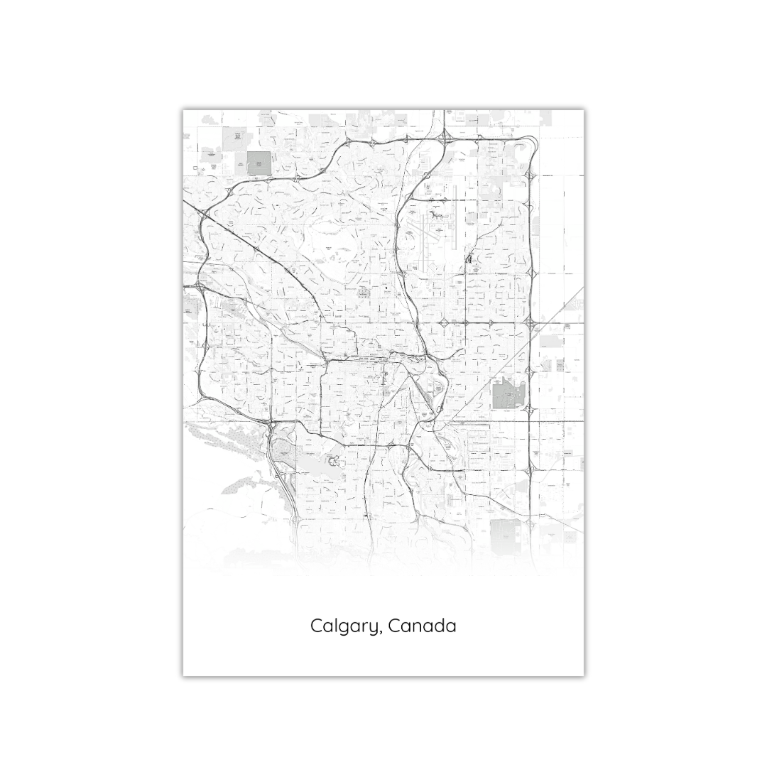 Calgary Map Poster