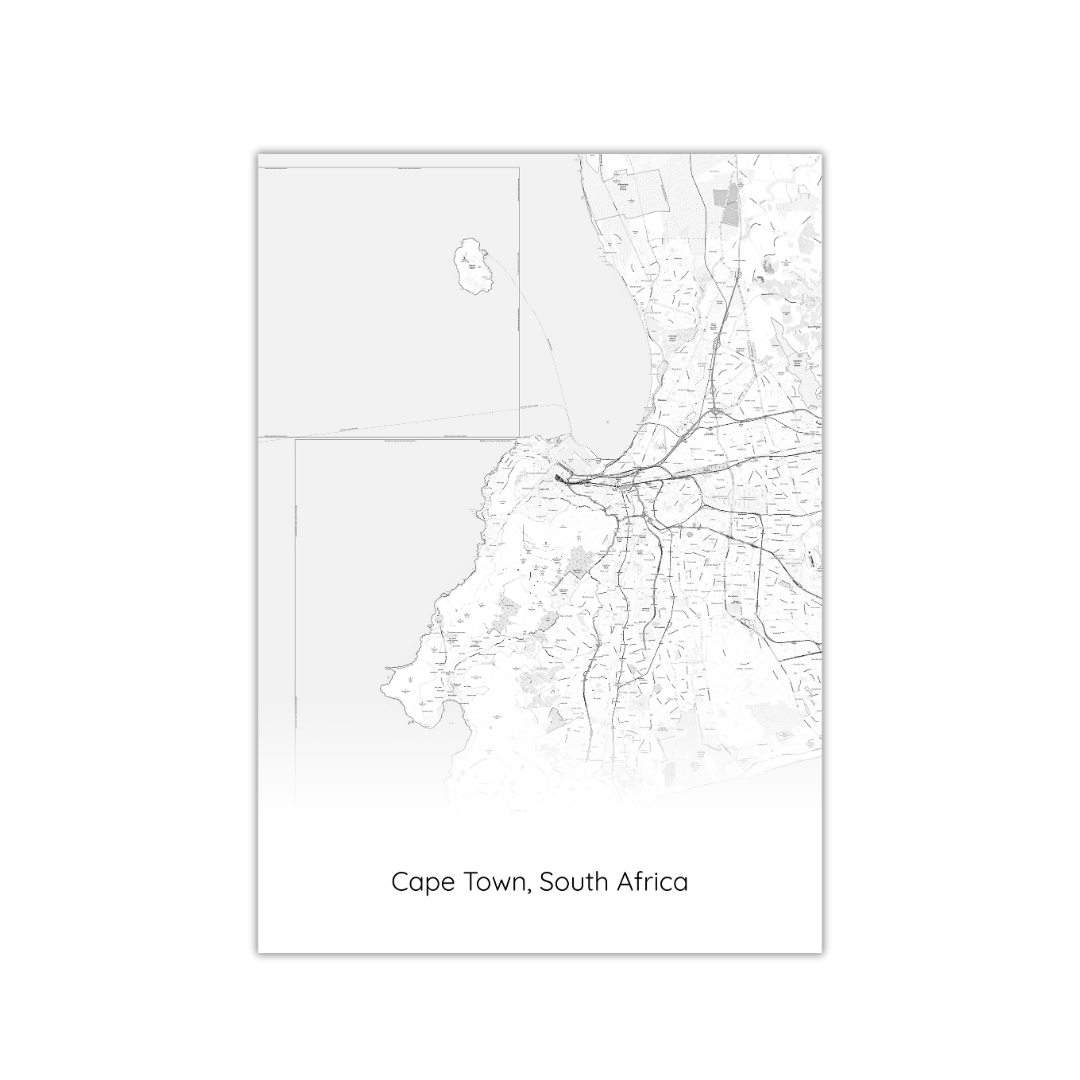 Cape Town Map Poster