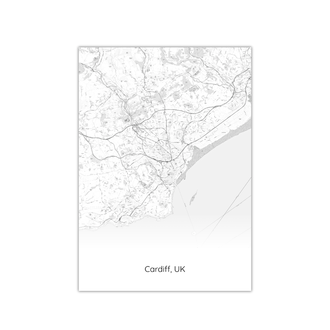 Cardiff Map Poster