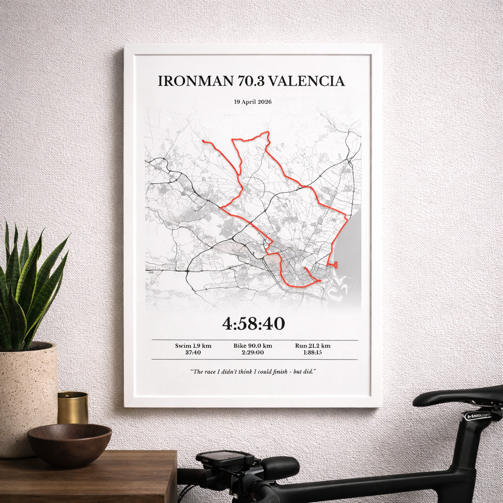 Valencia 70.3 White Poster