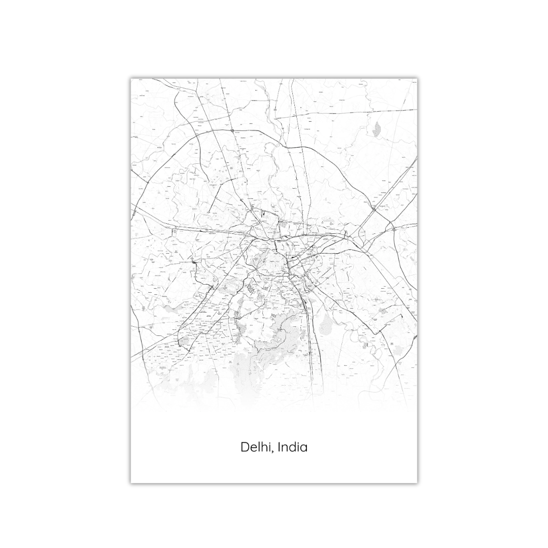 Delhi Map Poster