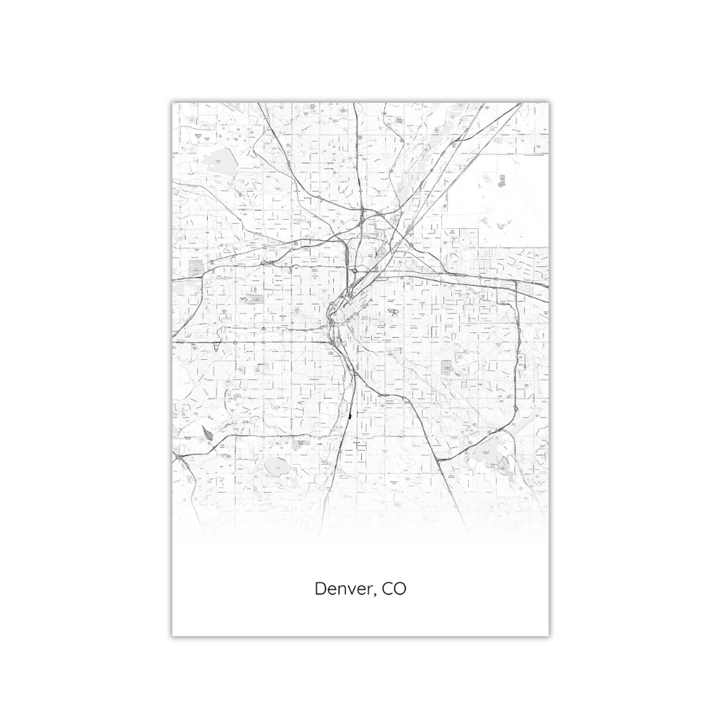 Affiche de la carte de Denver