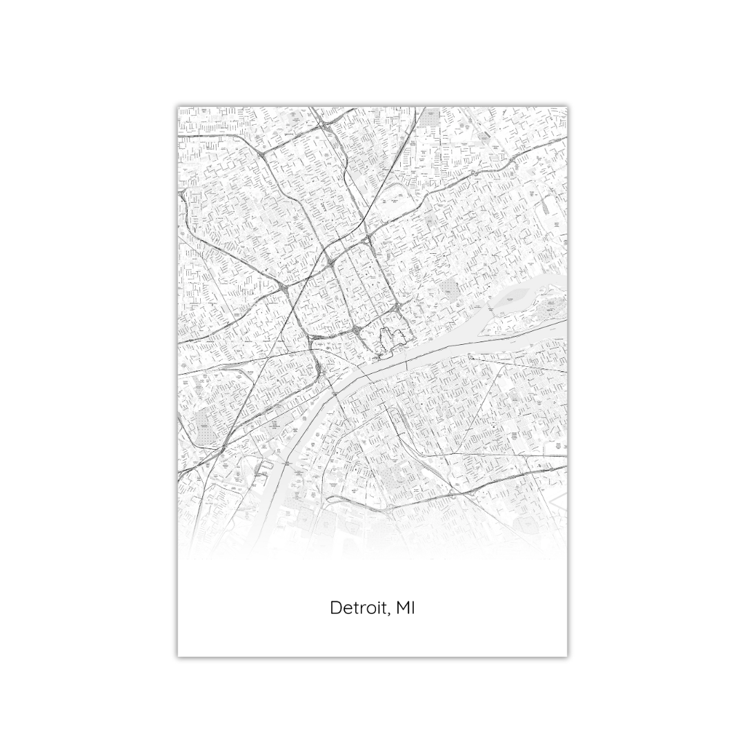 Detroit Map Poster