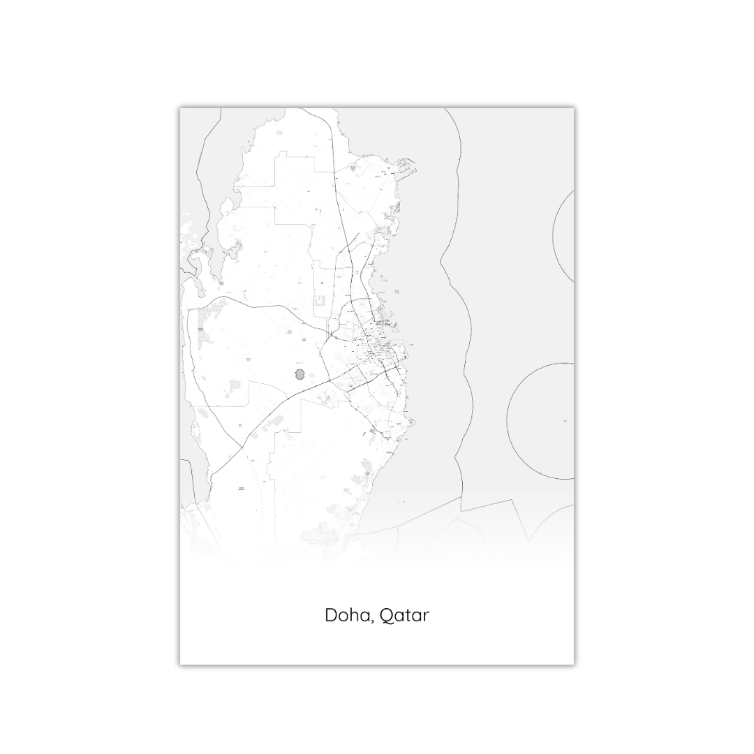 Doha Map Poster