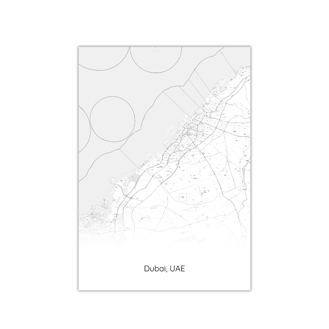 Dubai Map Poster