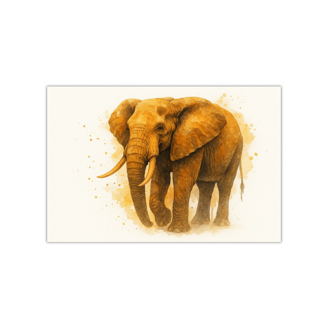 Elephant Watercolor Poster