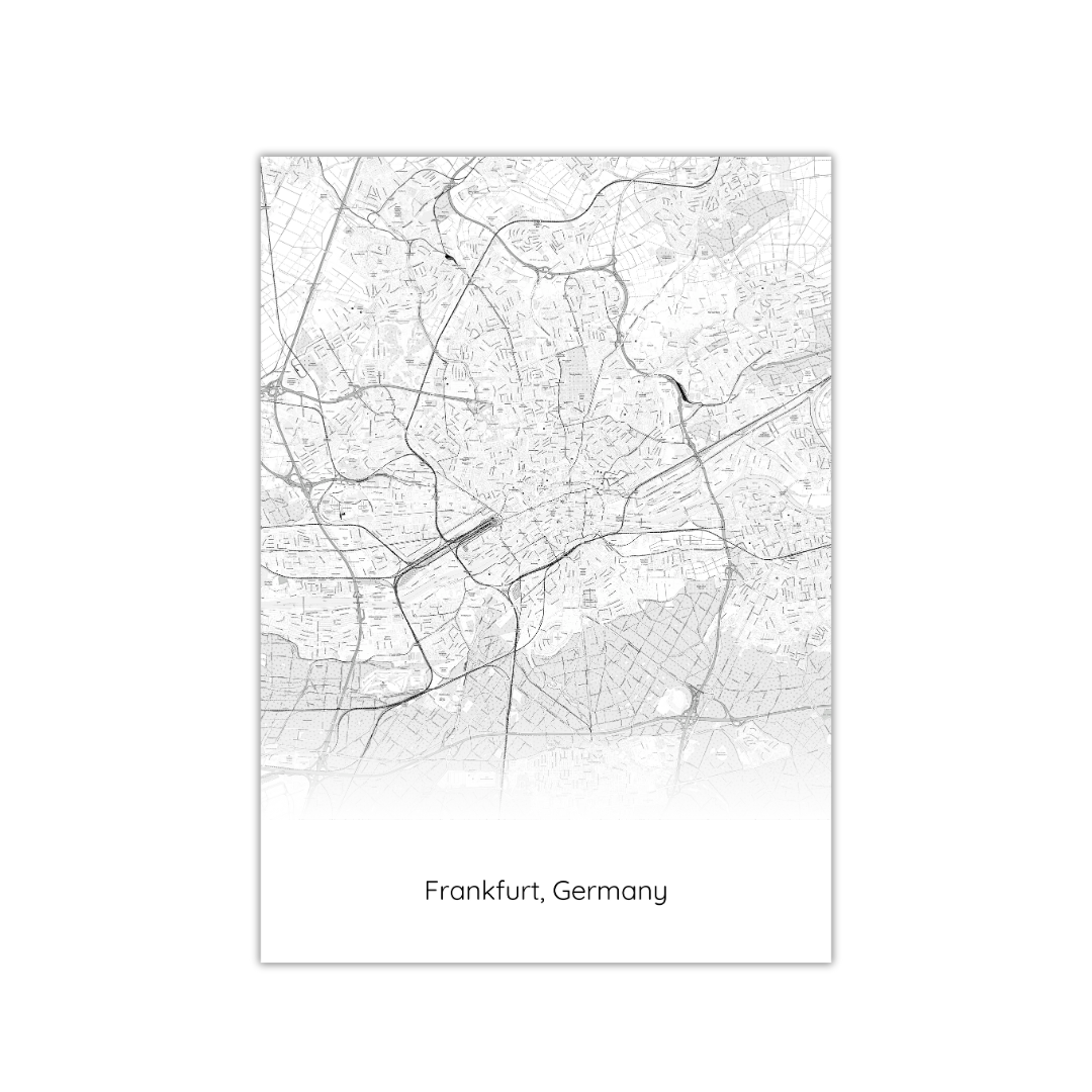 Frankfurt Map Poster