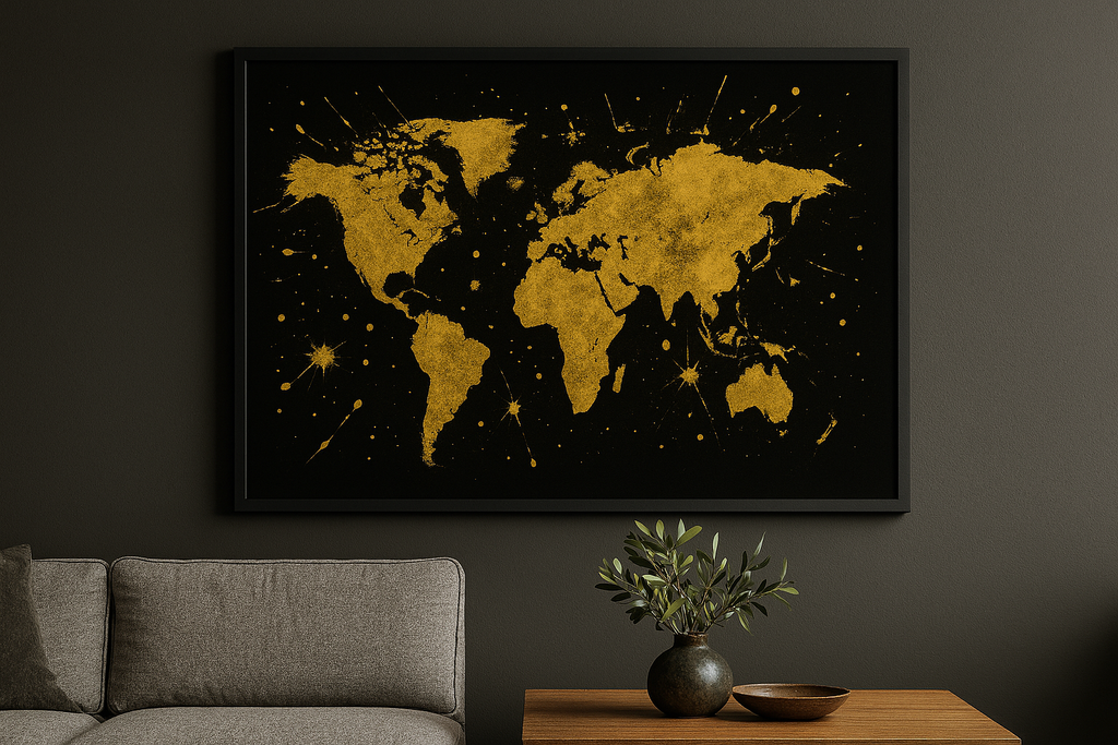 Golden Latitude World map