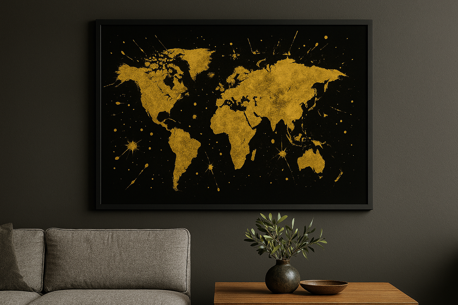 Golden Latitude World map