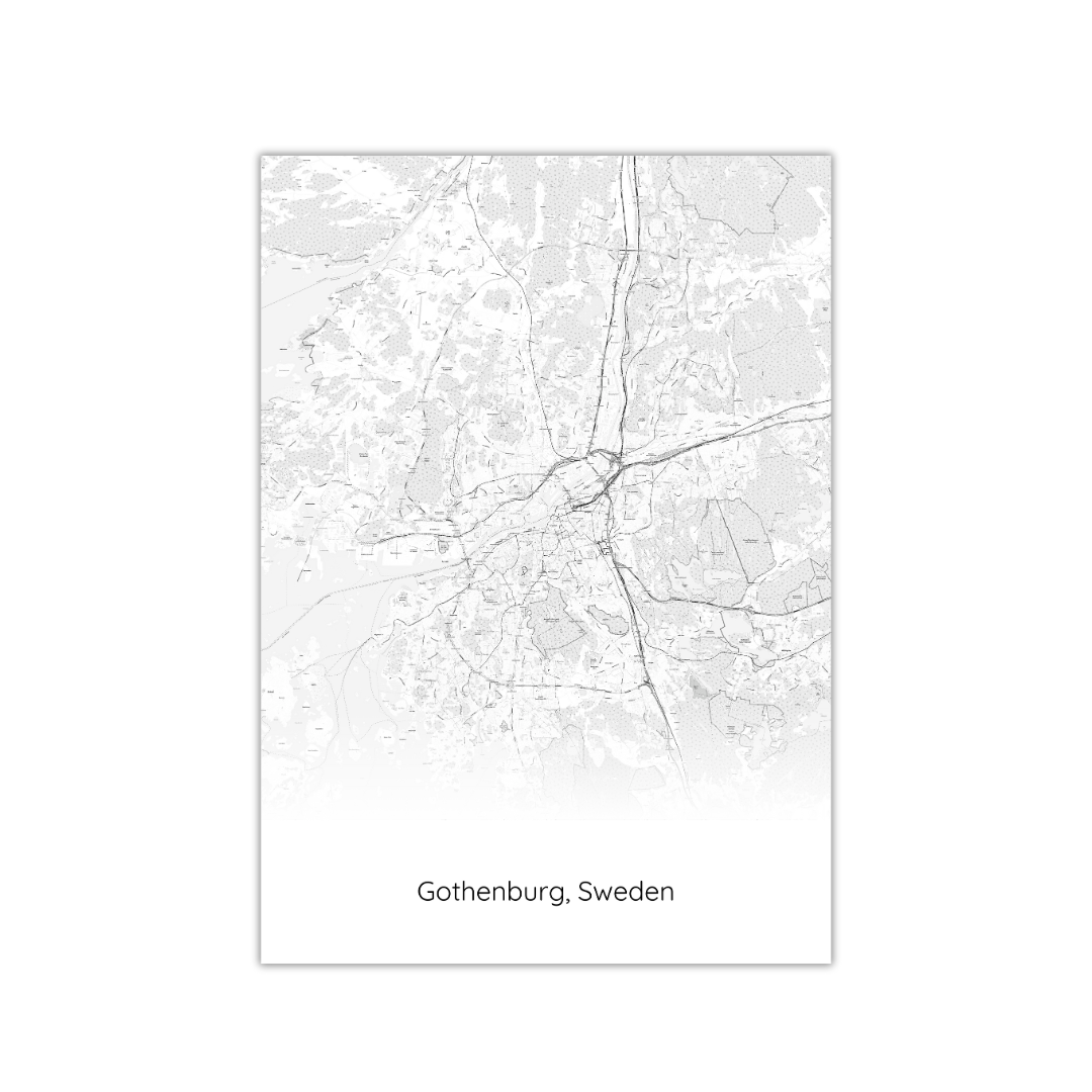 Affiche de la carte de Göteborg