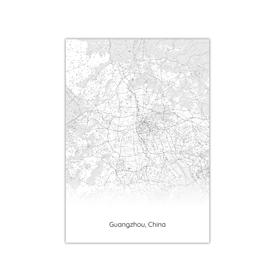 Guangzhou Map Poster