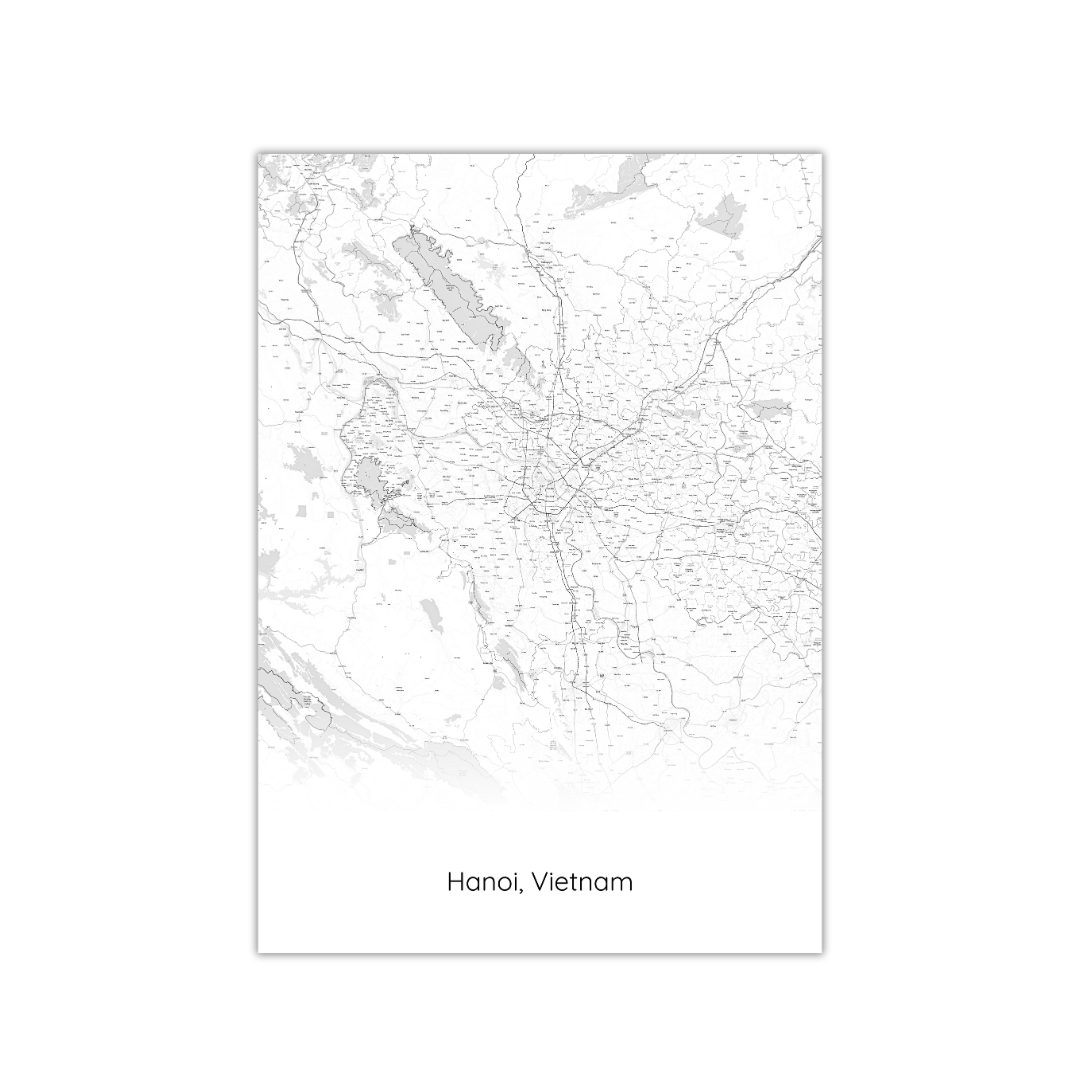 Hanoi Map Poster