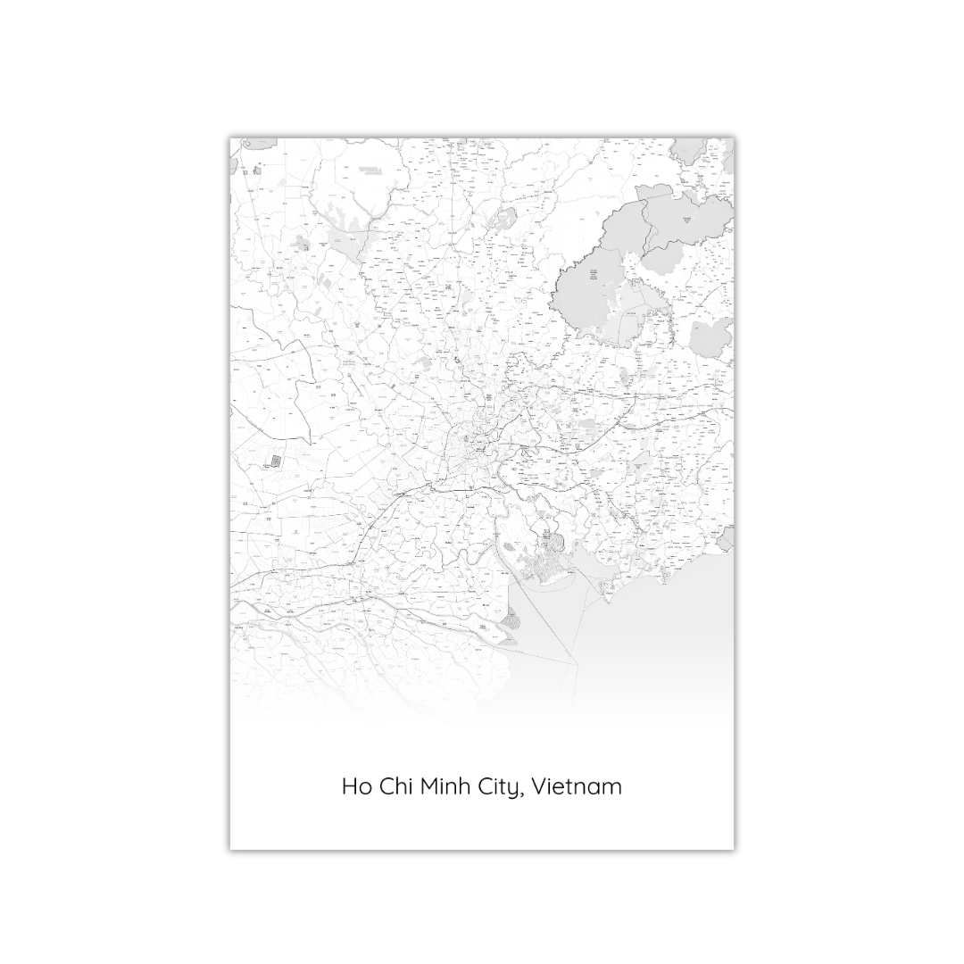 Ho Chi Minh City Map Poster