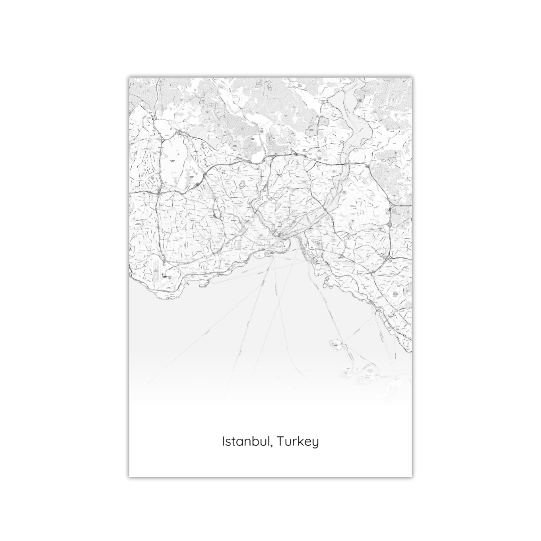 Istanbul Map Poster