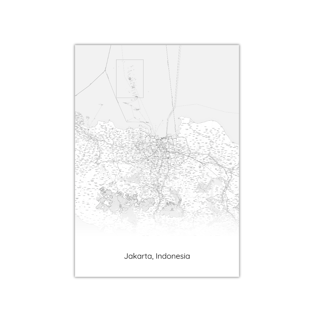 Jakarta Map Poster
