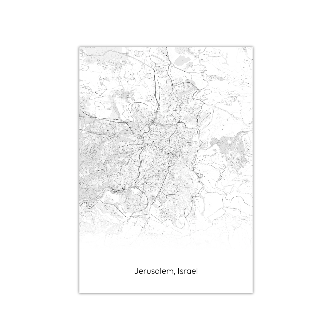Jerusalem Map Poster