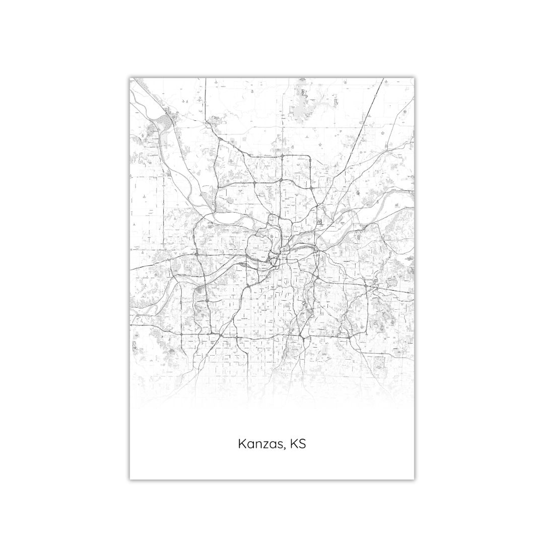 Affiche de la carte de Kansas City