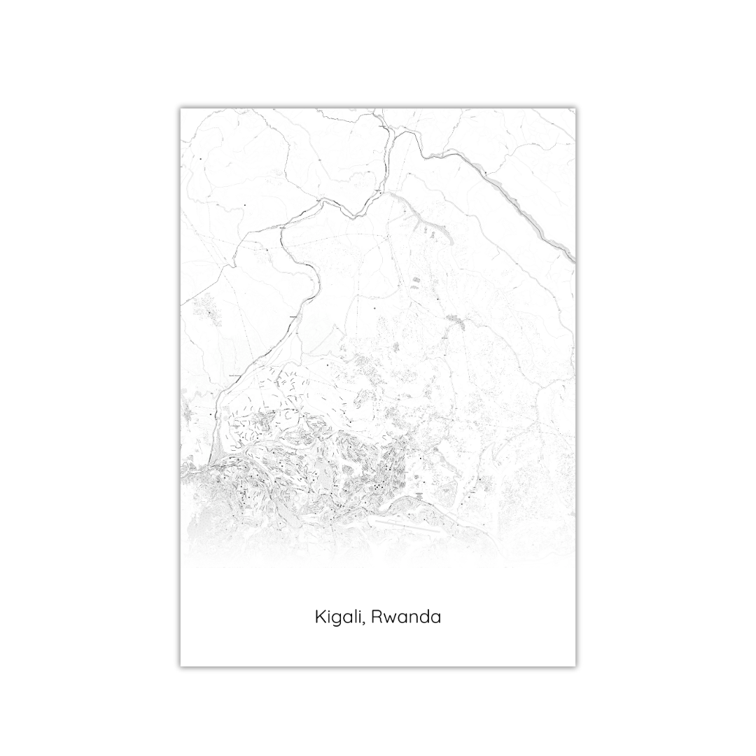 Affiche de la carte de Kigali