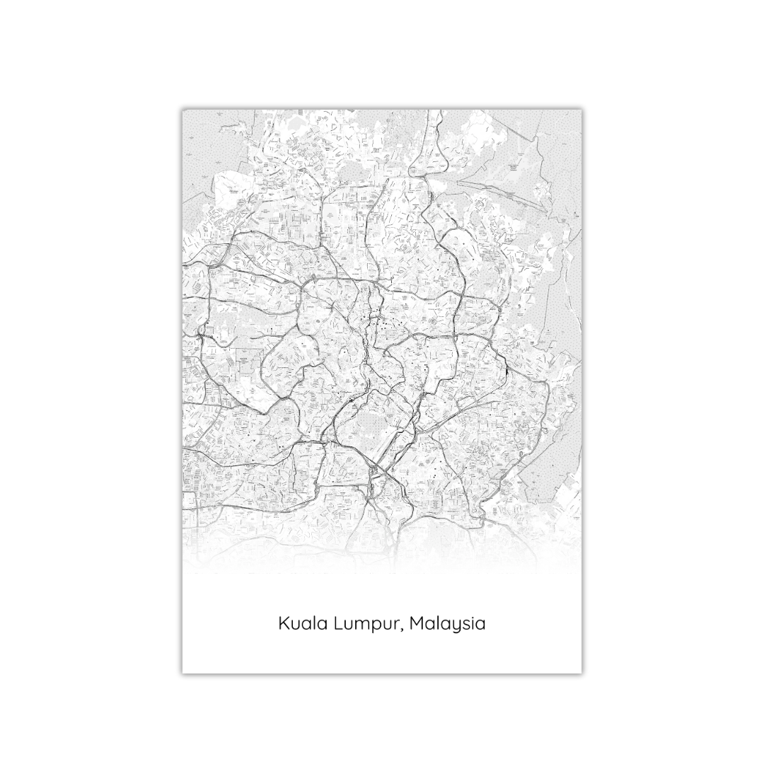 Affiche de la carte de Kuala Lumpur