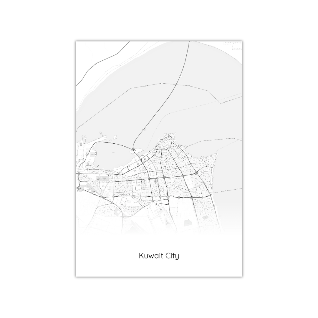Affiche de la carte du Koweït