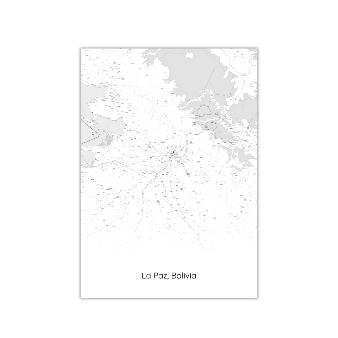 Affiche de la carte de La Paz