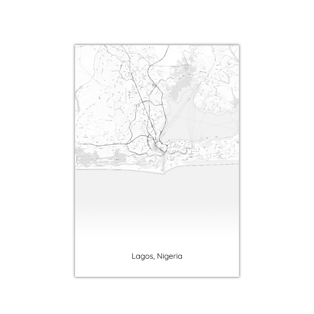Affiche de la carte de Lagos
