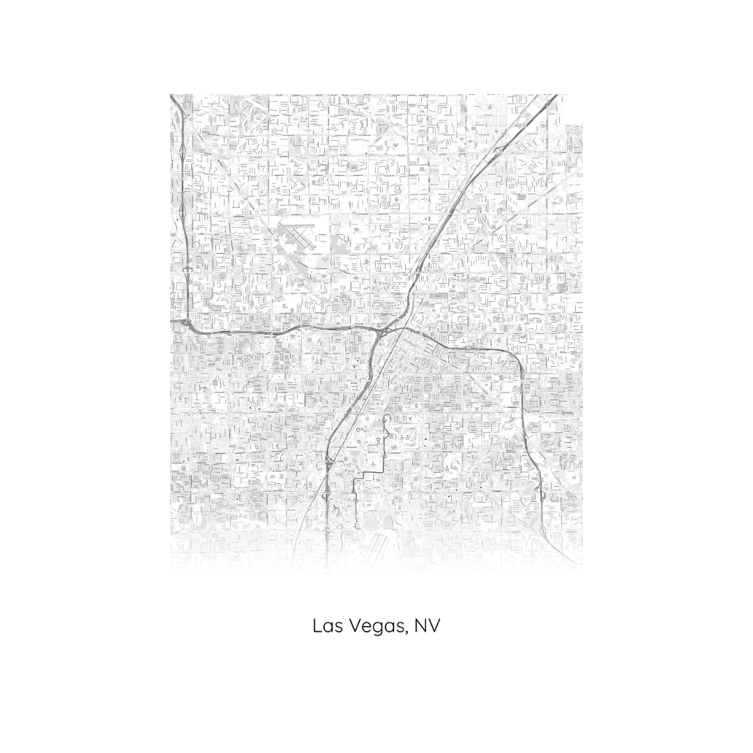 Affiche de la carte de Las Vegas