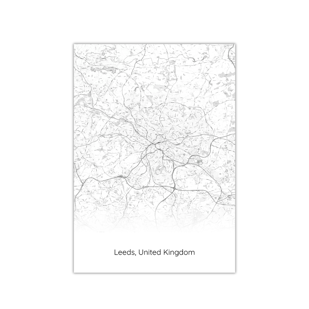Affiche de la carte de Leeds