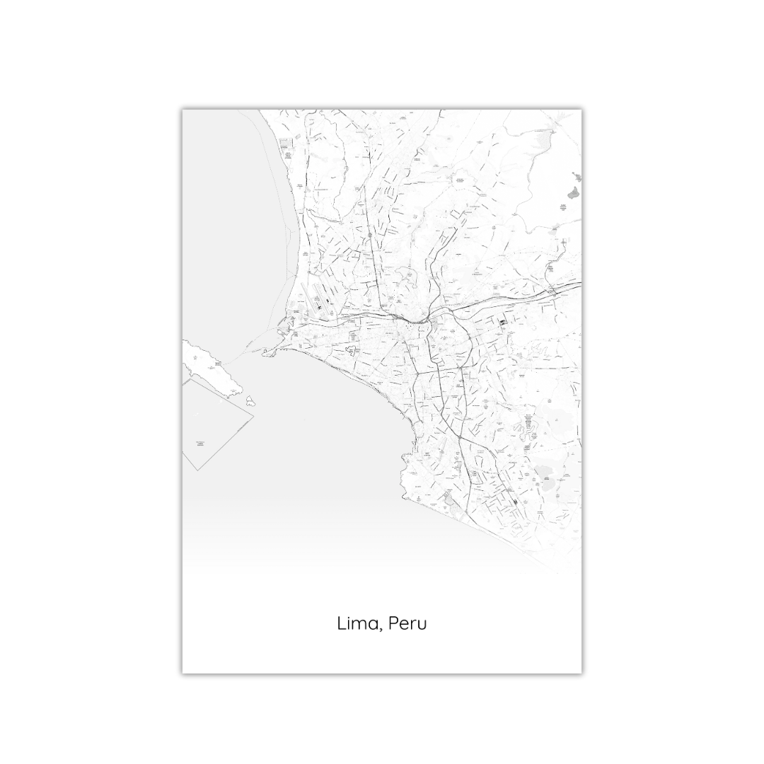 Affiche de la carte de Lima