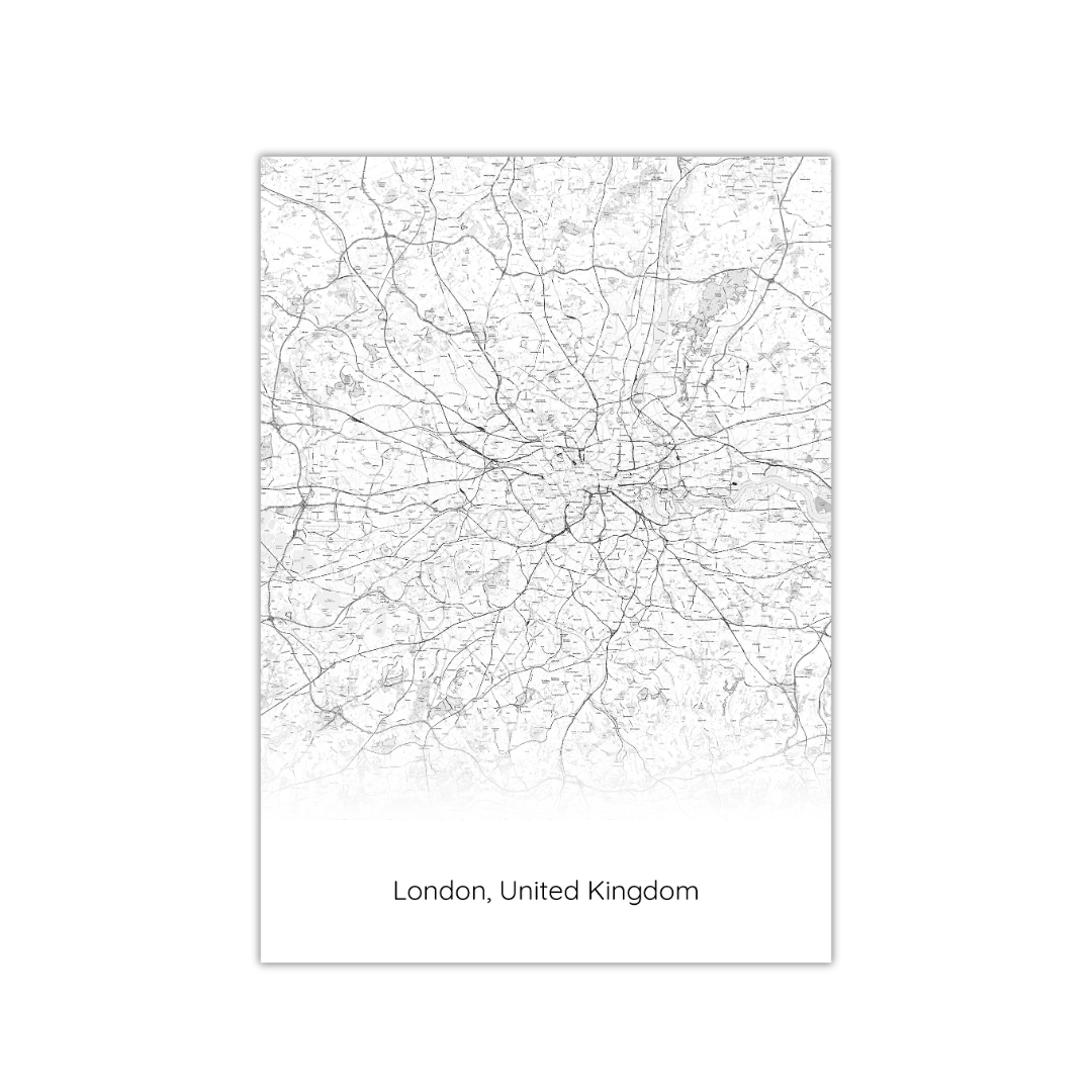Affiche de la carte de Londres