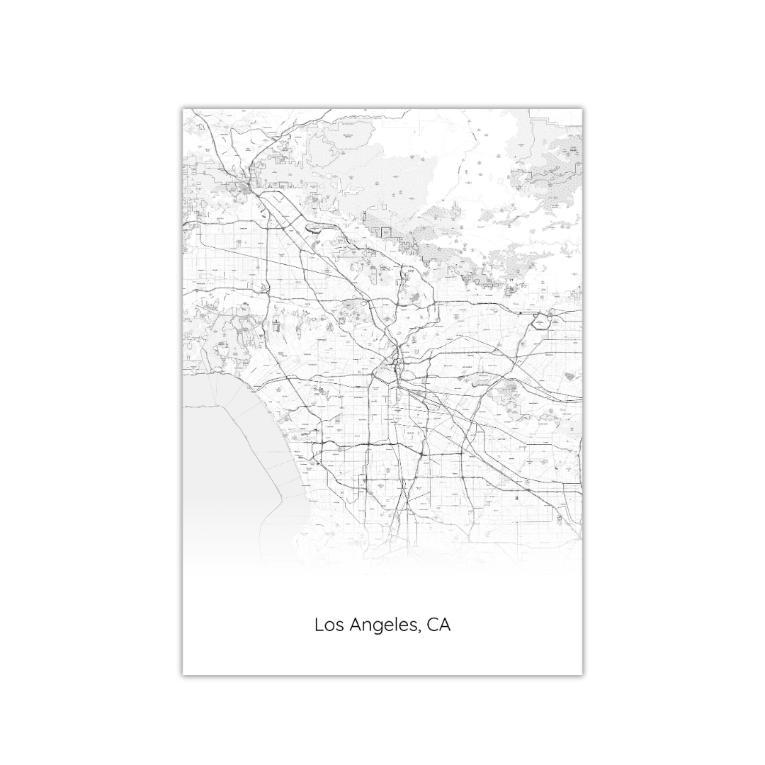 Affiche de la carte de Los Angeles