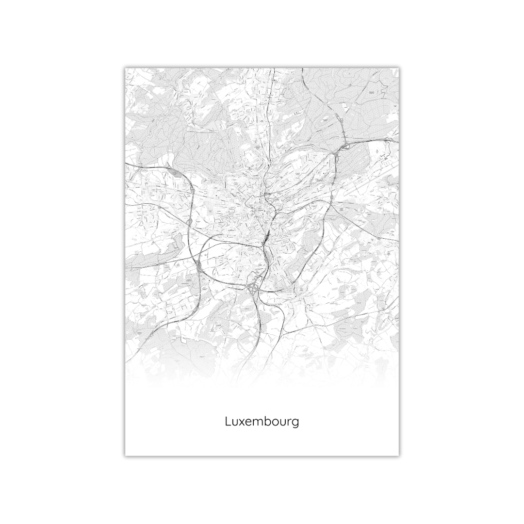 Affiche de la carte du Luxembourg