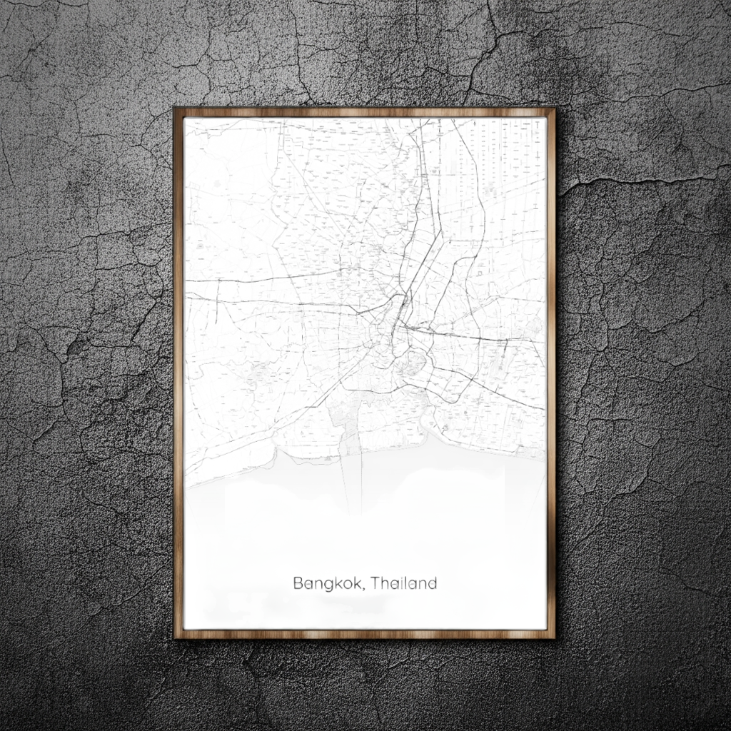 Bangkok Map Poster