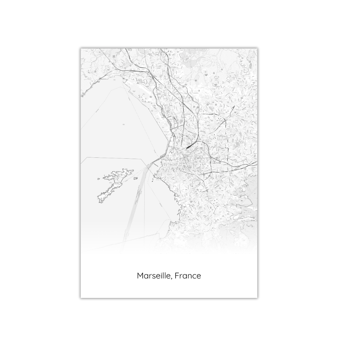Affiche de la carte de Marseille