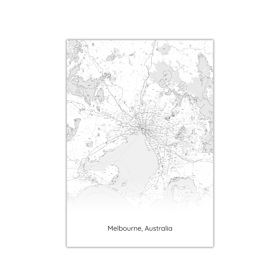 Affiche de la carte de Melbourne