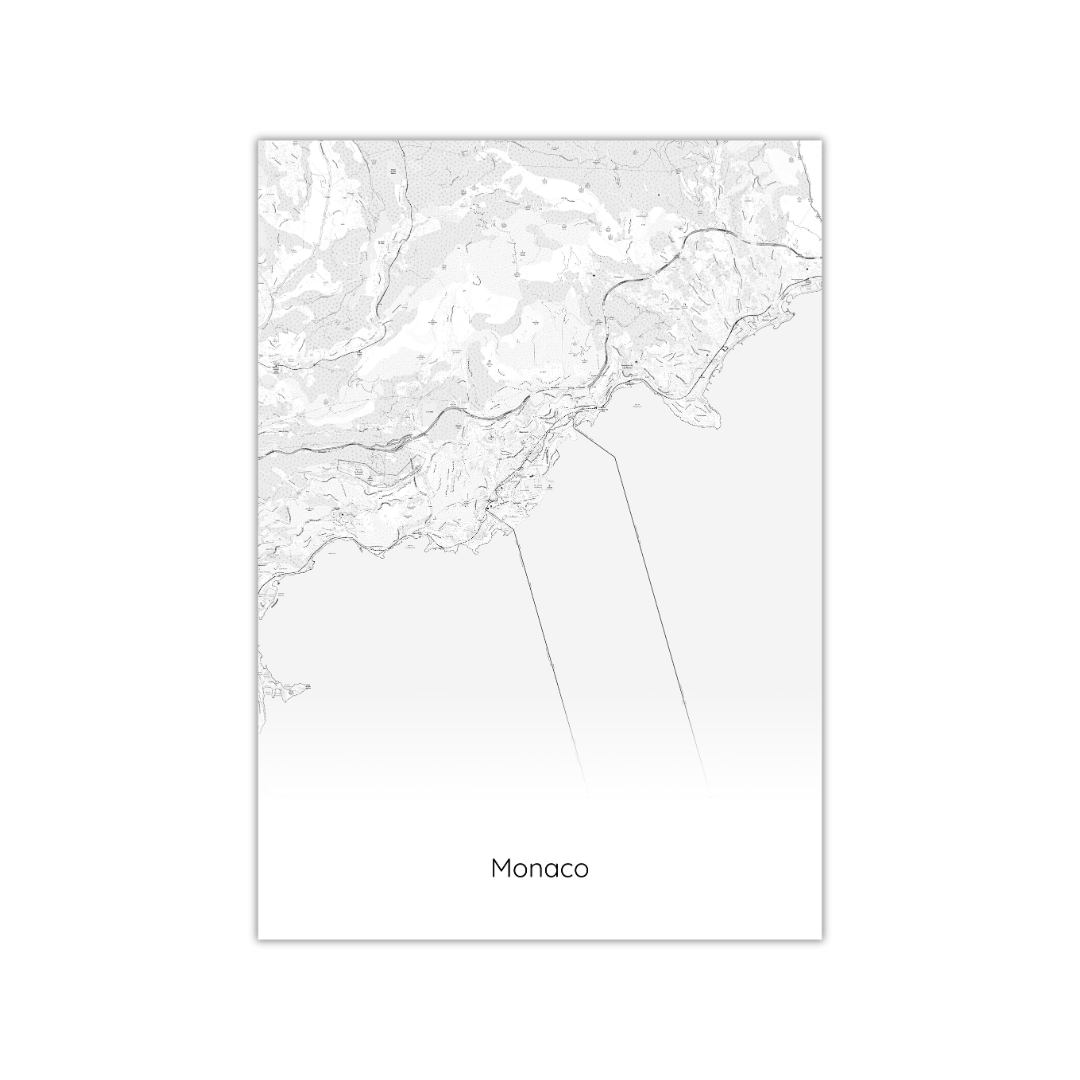 Affiche de la carte de Monaco