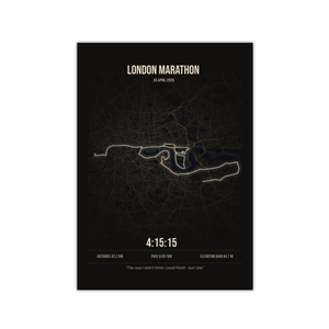 London Marathon Dark Poster