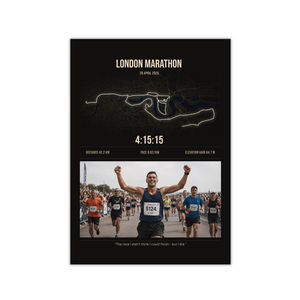 London Marathon Dark Poster With Photo