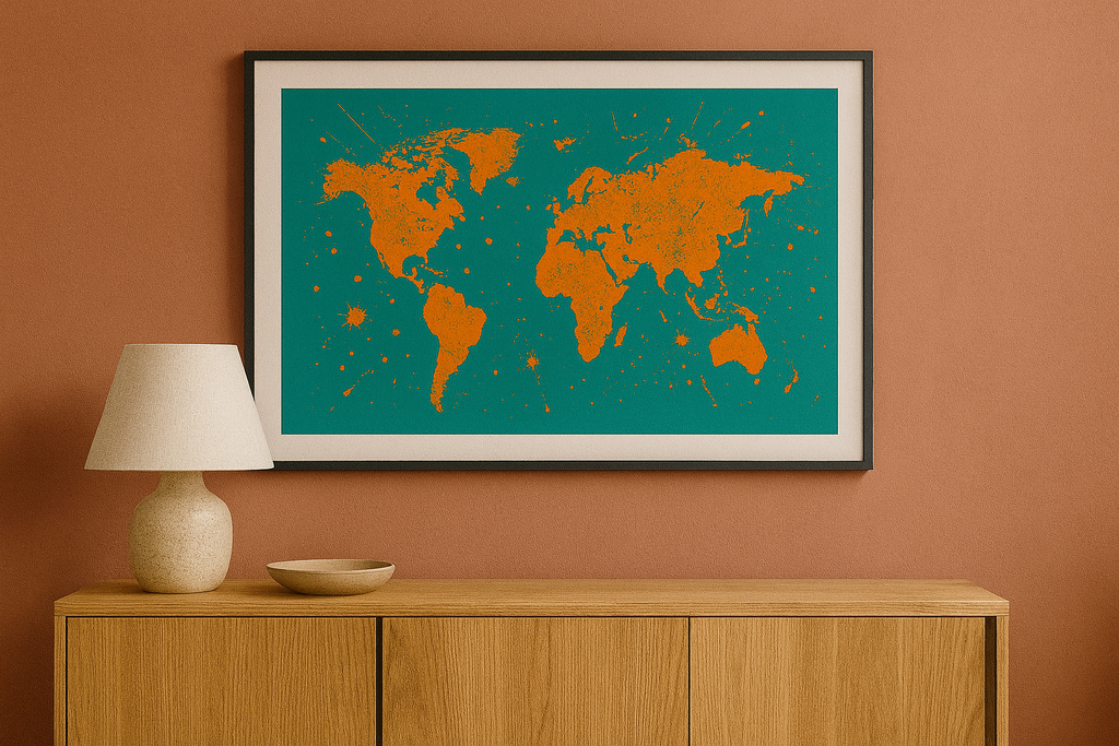 Retro Current World map