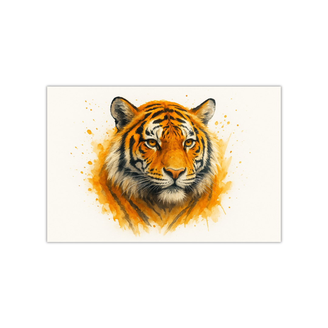 Tiger Watercolor Poster